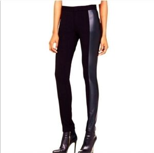 Club Monaco Rochelle Faux Leather Detail Leggings
